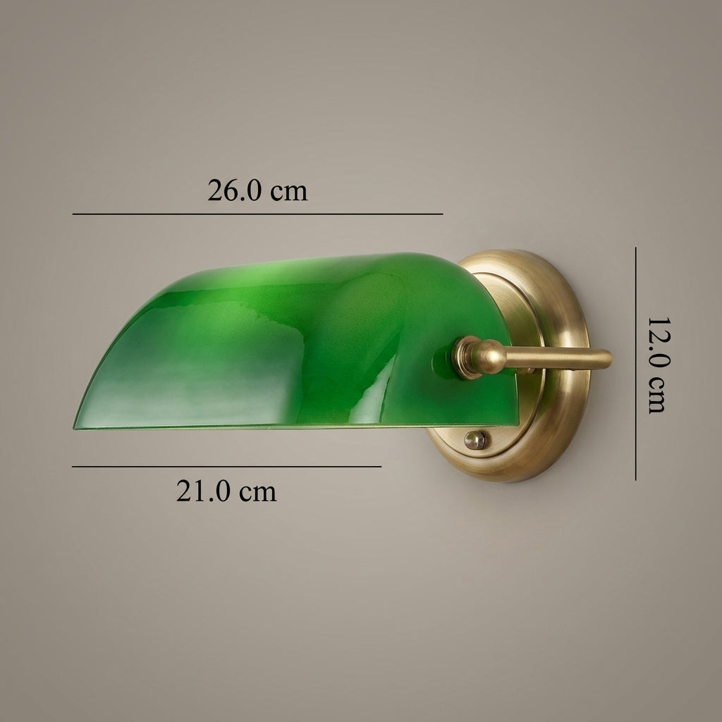 Porien – Vintage Glass Half Moon Wall Sconce Lamp 1 Light