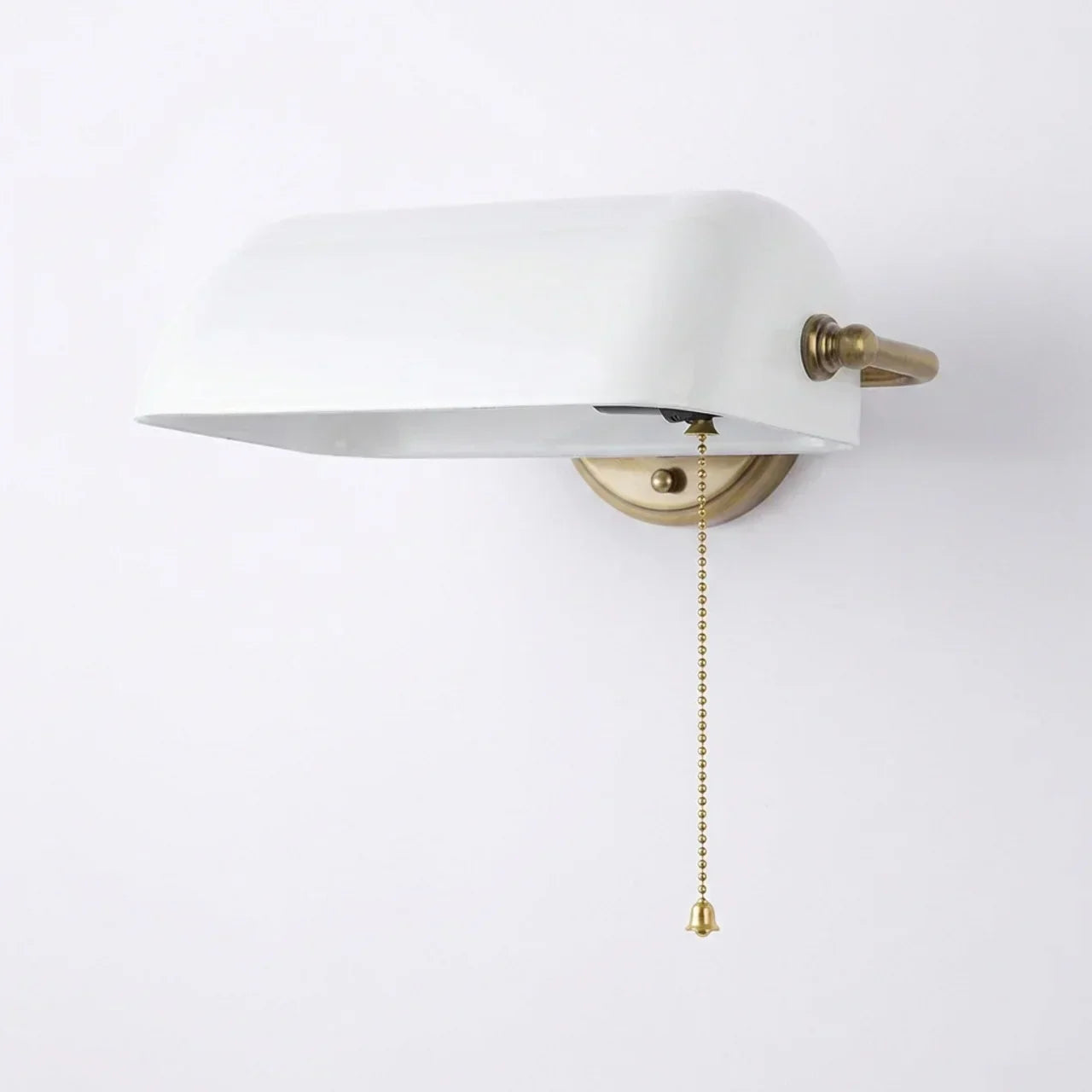Porien – Vintage Glass Half Moon Wall Sconce Lamp 1 Light