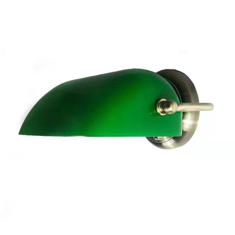 Porien – Vintage Glass Half Moon Wall Sconce Lamp 1 Light