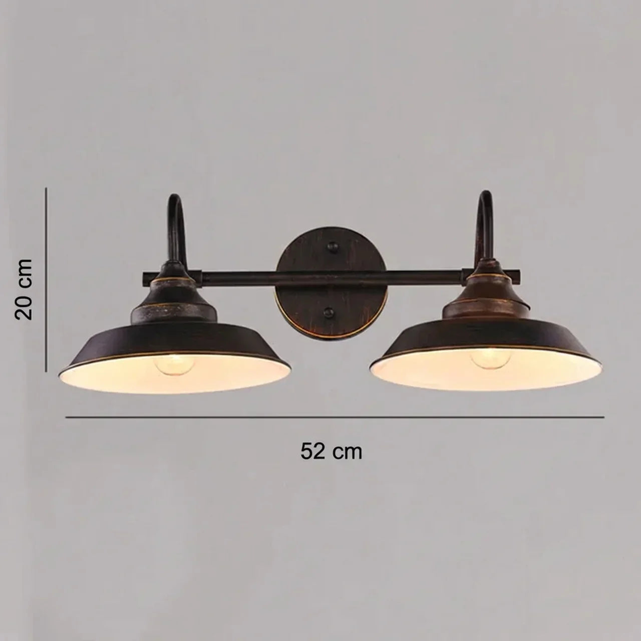 Damora – Vintage Industrial Dome Wall Sconce 1 Light