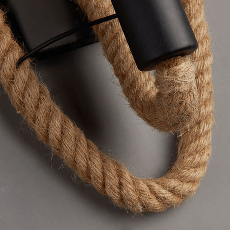 Rovira – Vintage Rope Round Wall Sconce Lamp 1 Light
