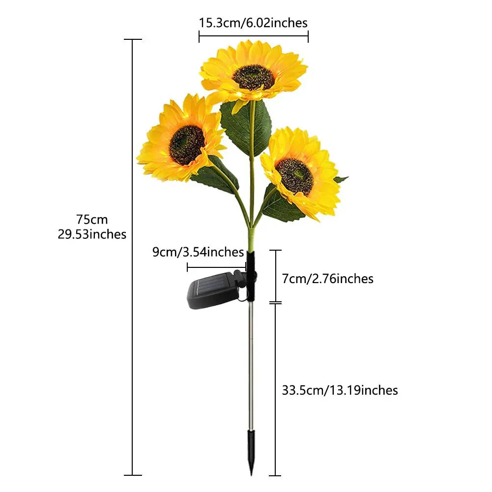 Solavelle – Vintage Sunflower Solar LED Stake Light