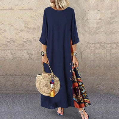 Cecilia - zomer maxi jurk met halve mouwen