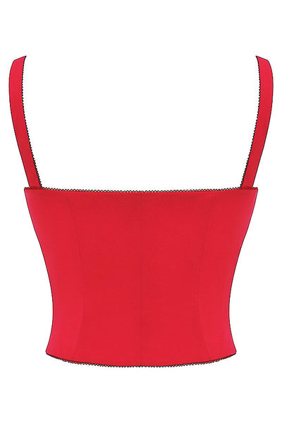 Helvara - Fiery Red Corset Top