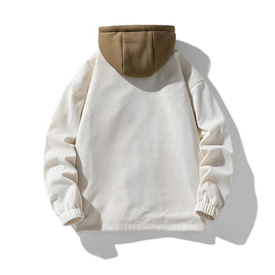 Corduroy herenjack met capuchon - Gevoerd