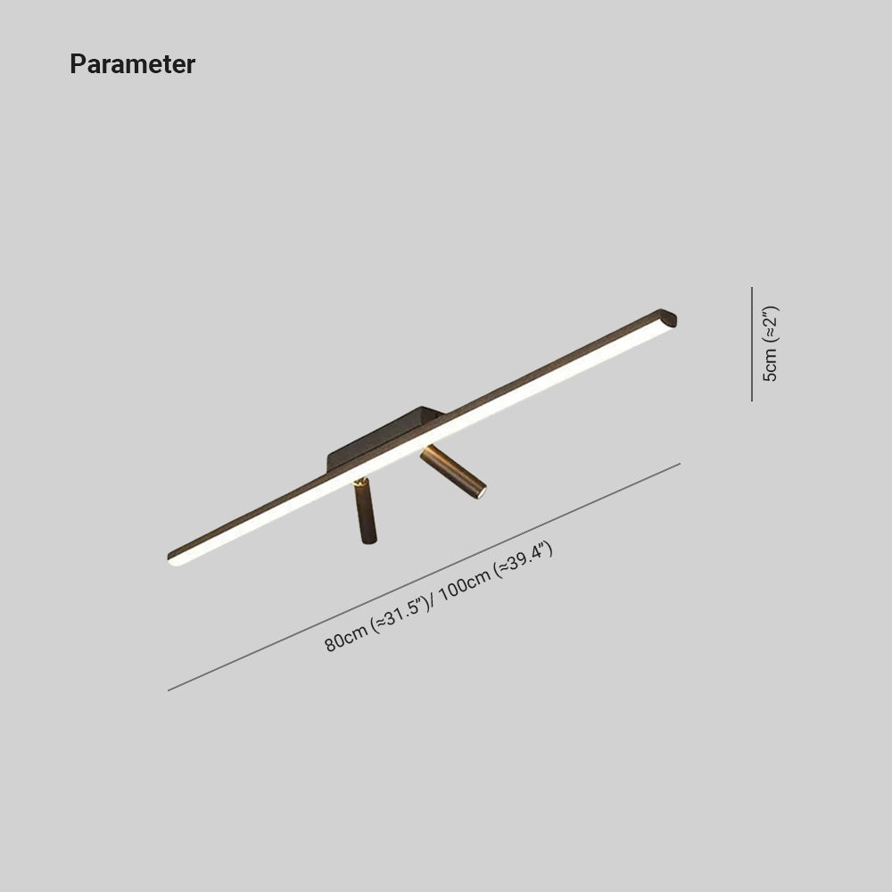 Arivon – Linear LED Ceiling Light Black For Living Room
