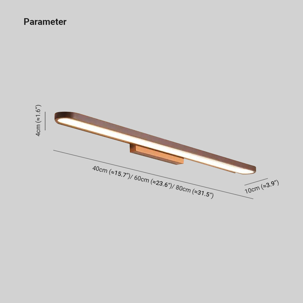 Verano – Modern Wall Light, Linear Design, Coffee Colour