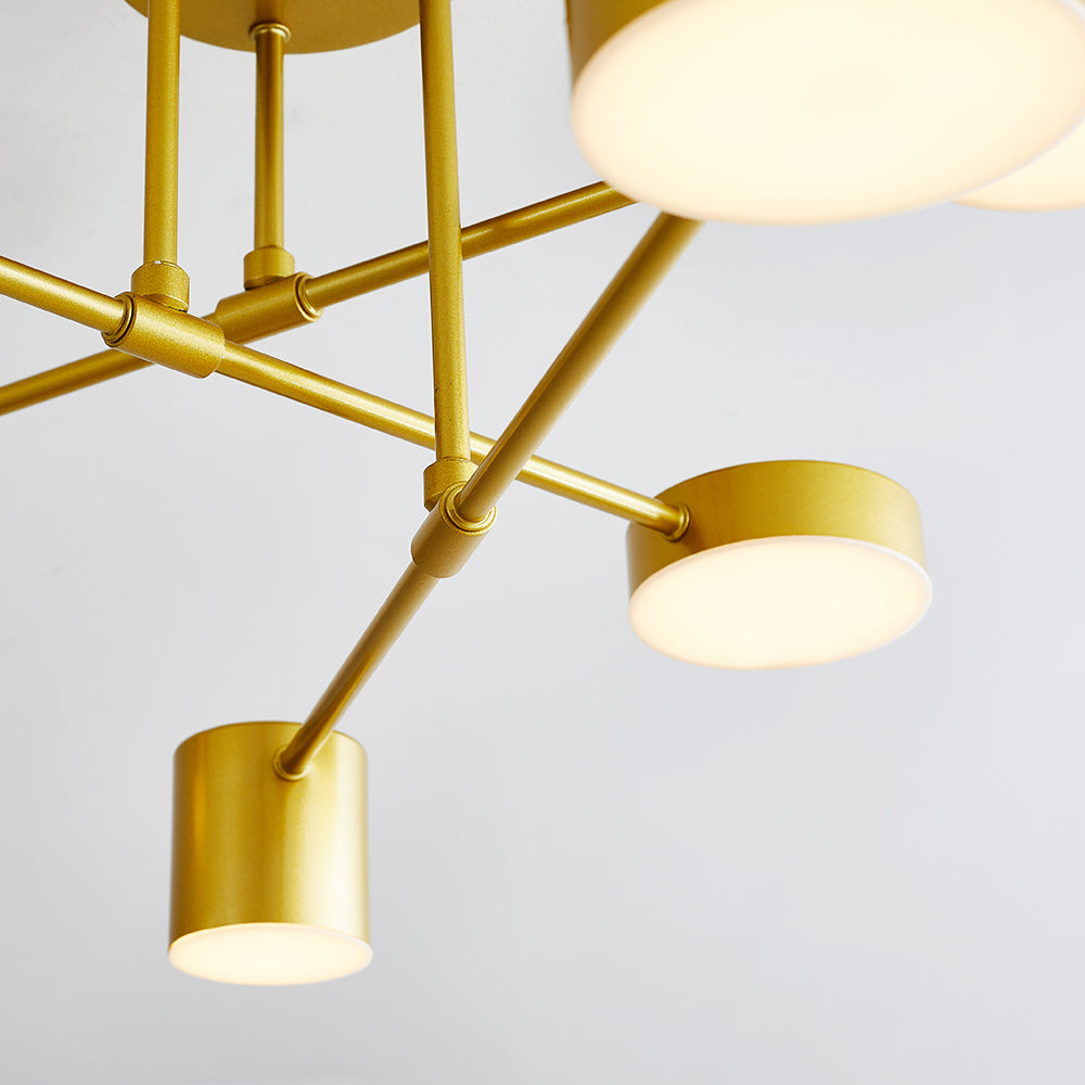 Astralux – Modern Circular Ceiling Light in Black and Gold