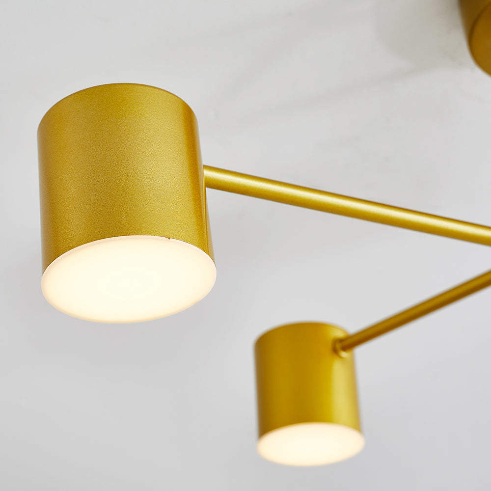 Astralux – Modern Circular Ceiling Light in Black and Gold