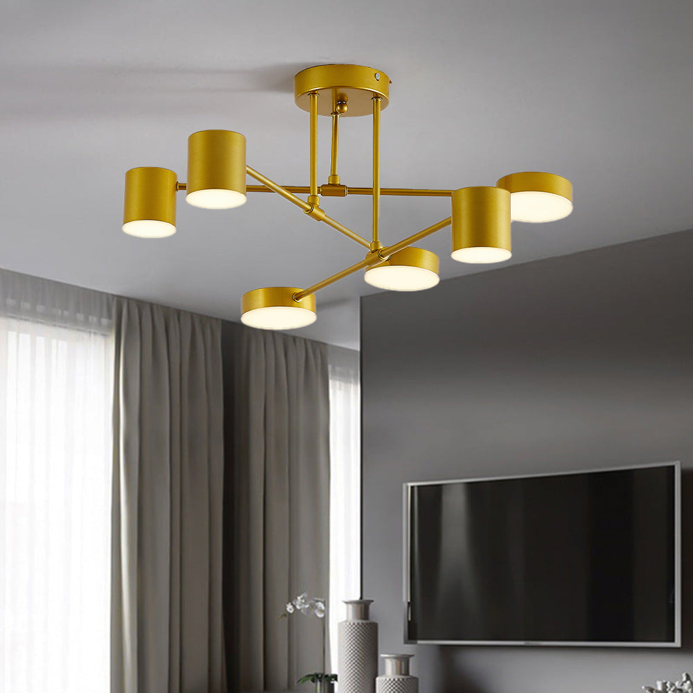 Astralux – Modern Circular Ceiling Light in Black and Gold