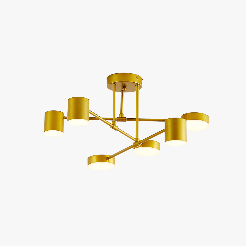 Astralux – Modern Circular Ceiling Light in Black and Gold