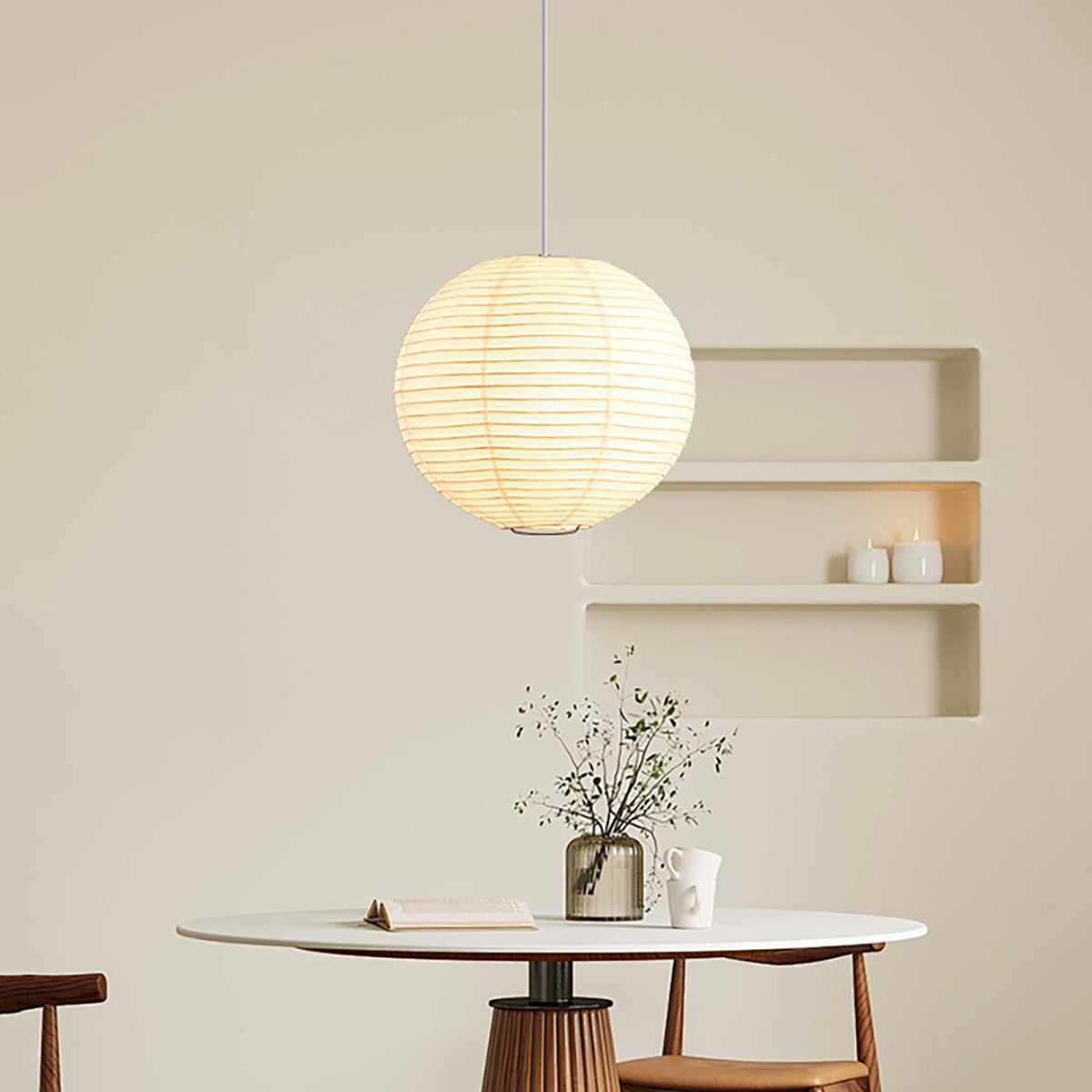 Braylune - Washi Paper Bamboo Pendant Ceiling Light