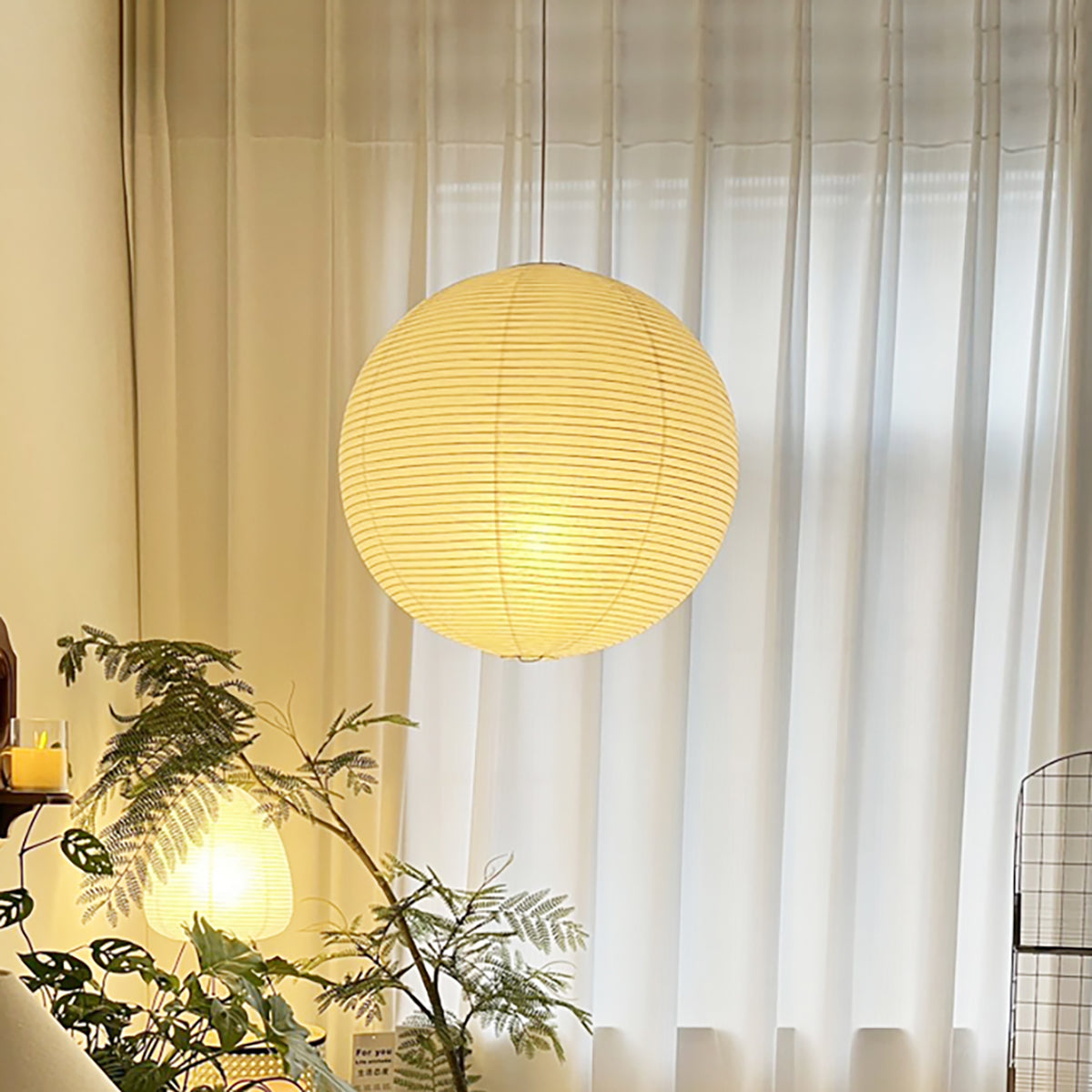 Braylune - Washi Paper Bamboo Pendant Ceiling Light