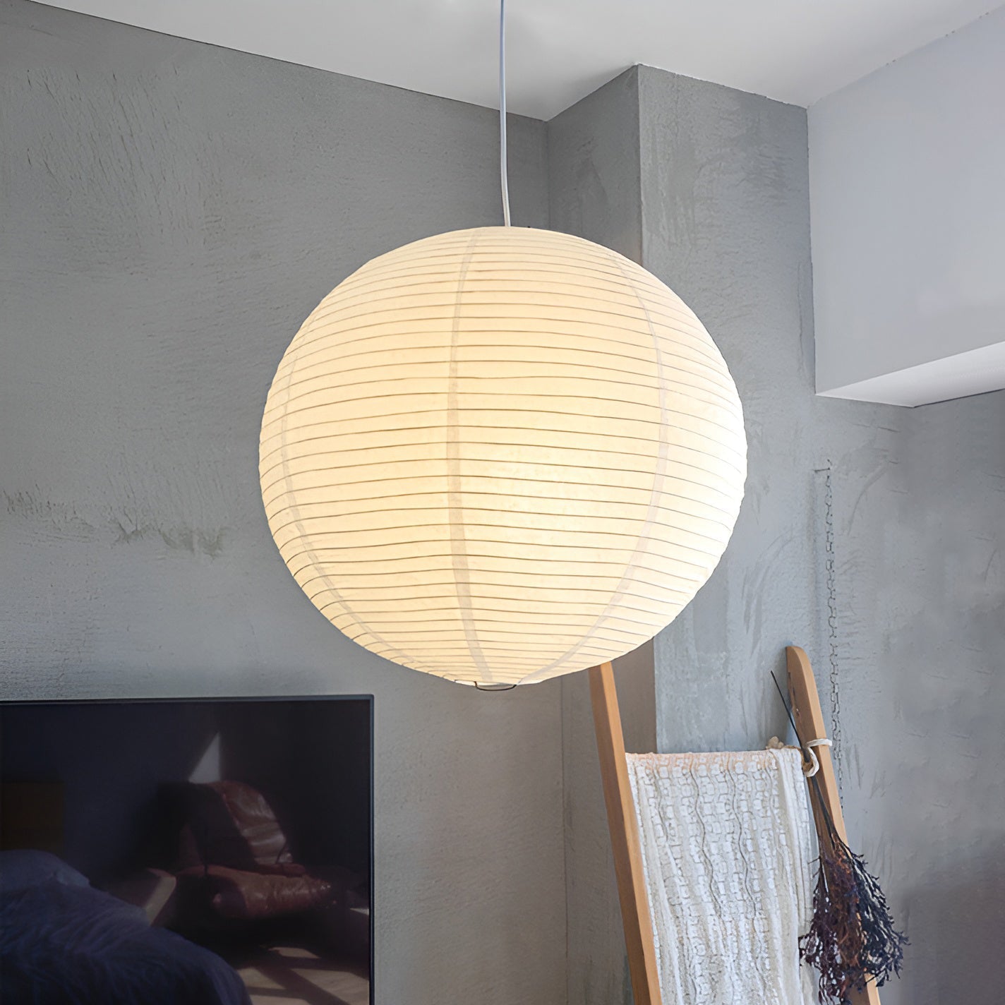 Braylune - Washi Paper Bamboo Pendant Ceiling Light