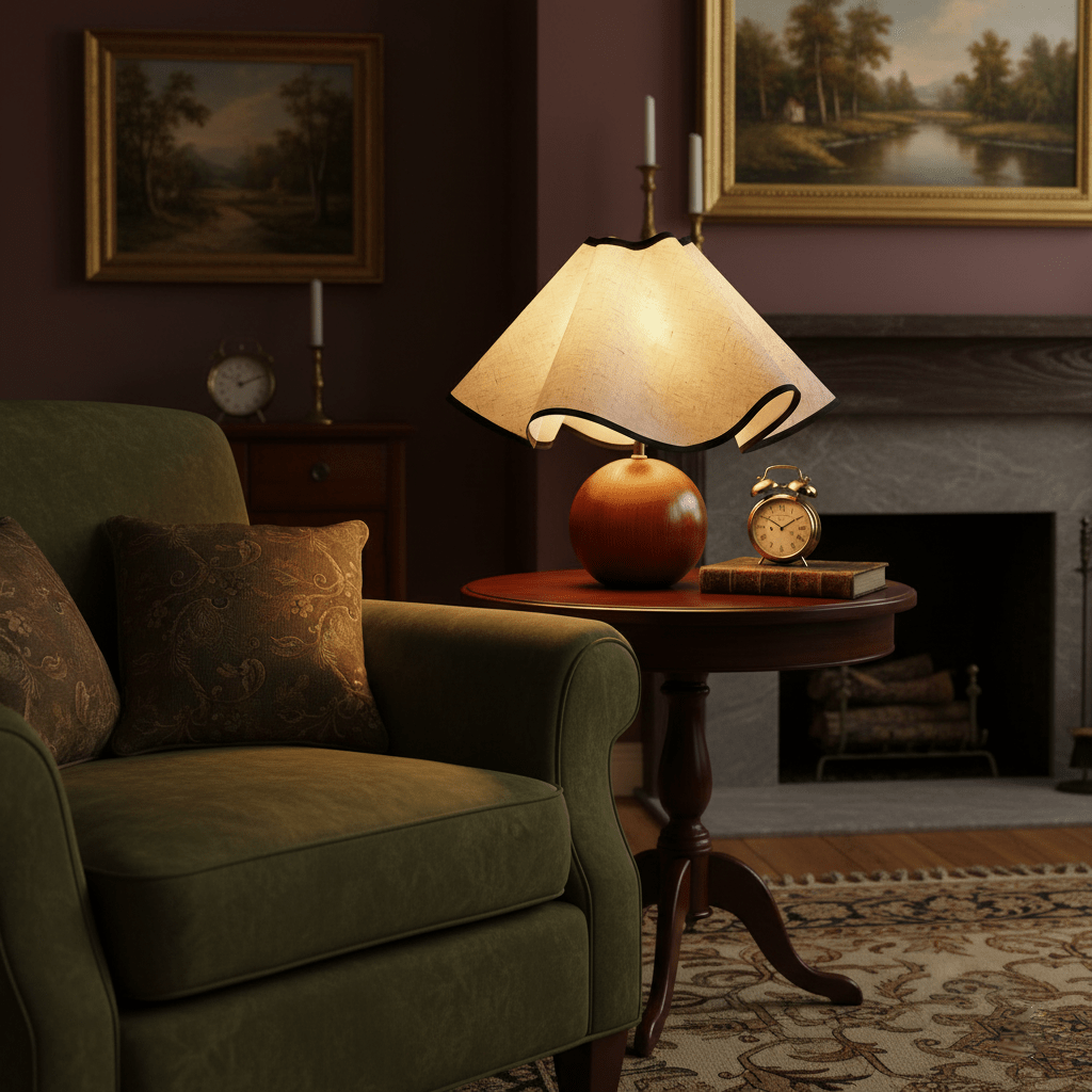 Mirelle - Wave Crest Fabric Shade Table Lamp