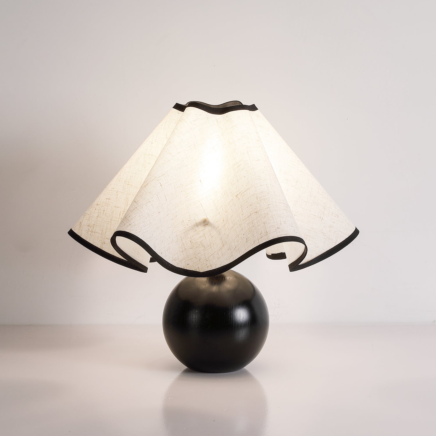 Mirelle - Wave Crest Fabric Shade Table Lamp