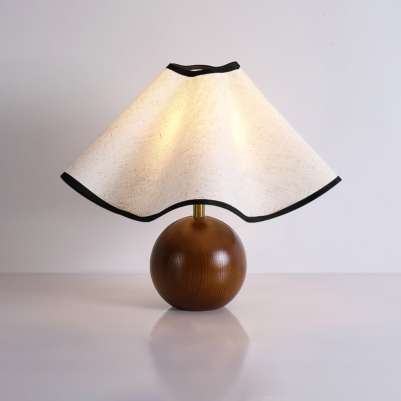 Mirelle - Wave Crest Fabric Shade Table Lamp