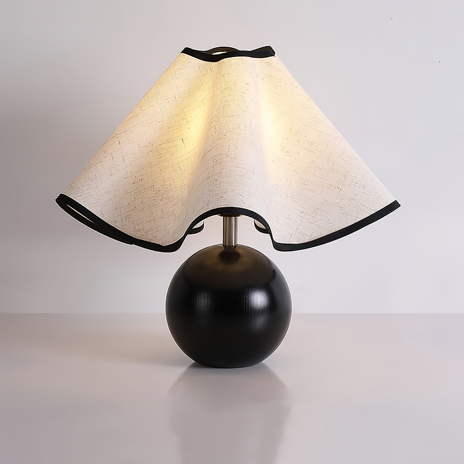 Mirelle - Wave Crest Fabric Shade Table Lamp