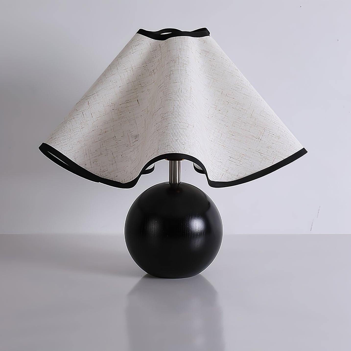 Mirelle - Wave Crest Fabric Shade Table Lamp