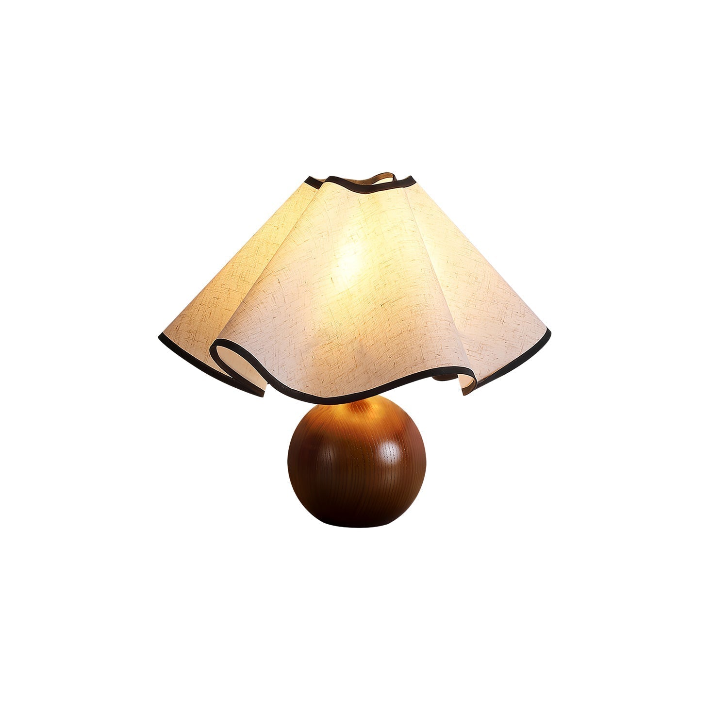 Mirelle - Wave Crest Fabric Shade Table Lamp