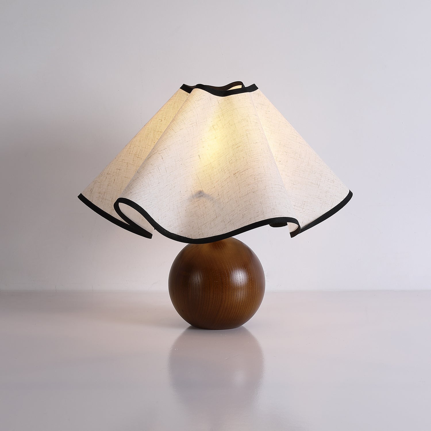 Mirelle - Wave Crest Fabric Shade Table Lamp