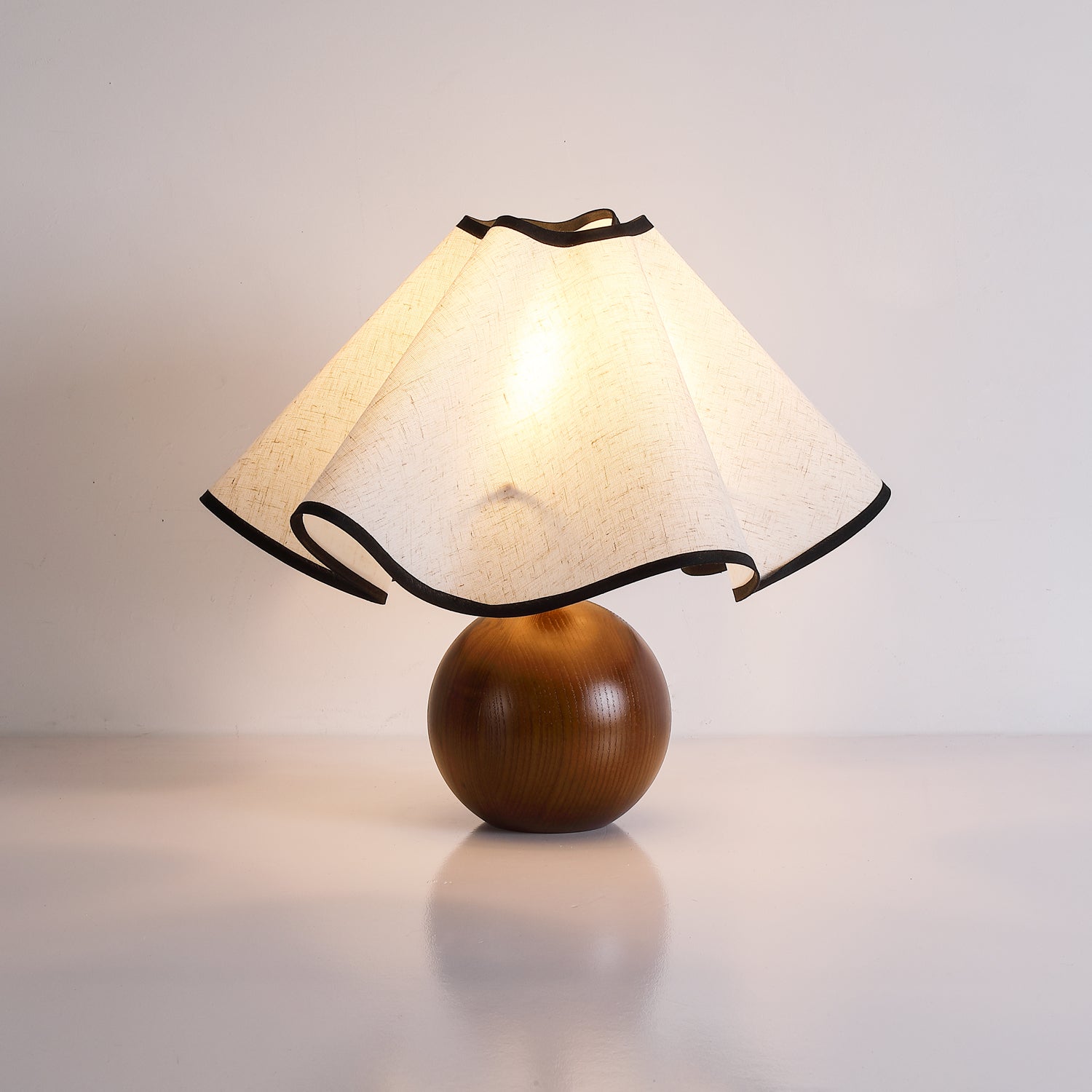 Mirelle - Wave Crest Fabric Shade Table Lamp