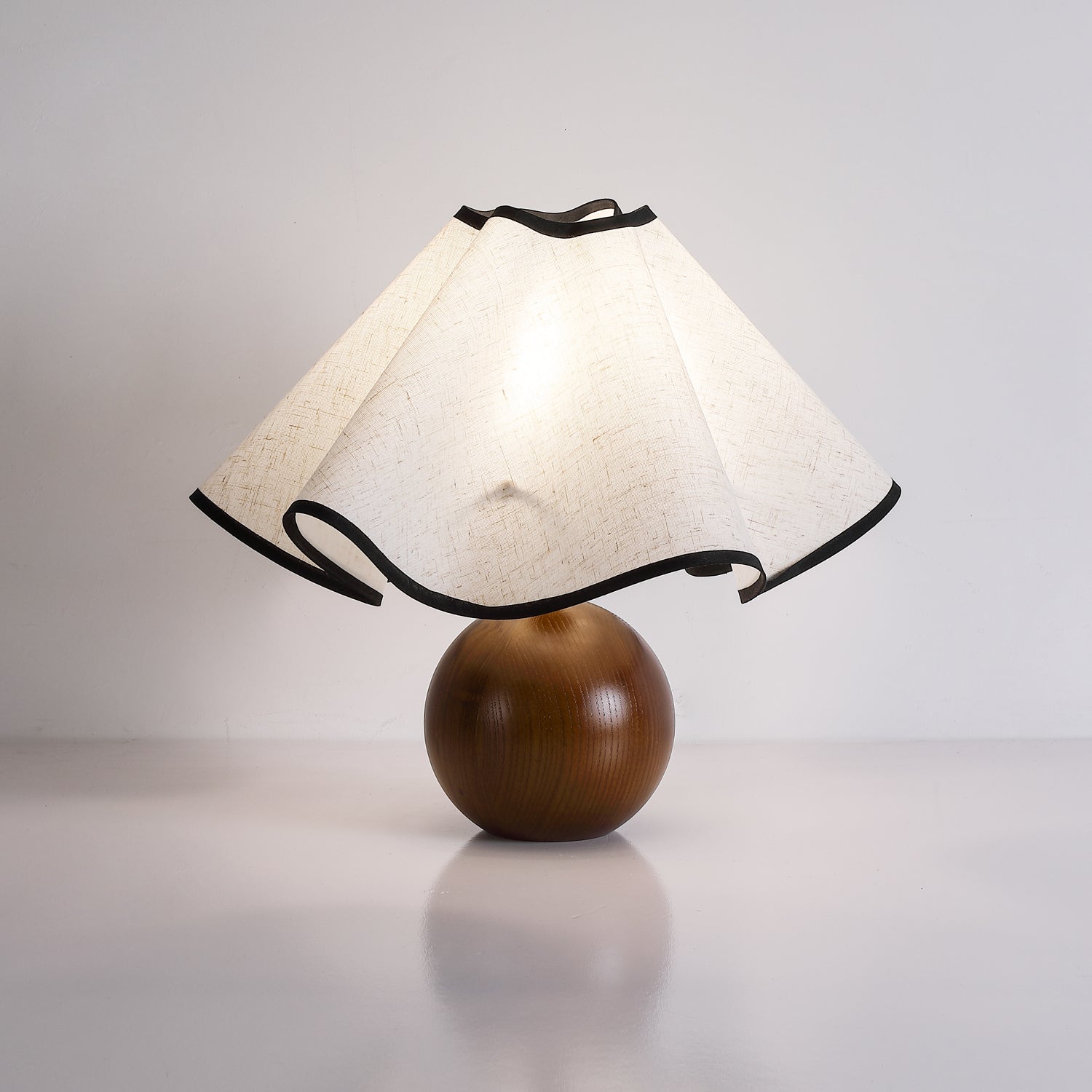 Mirelle - Wave Crest Fabric Shade Table Lamp