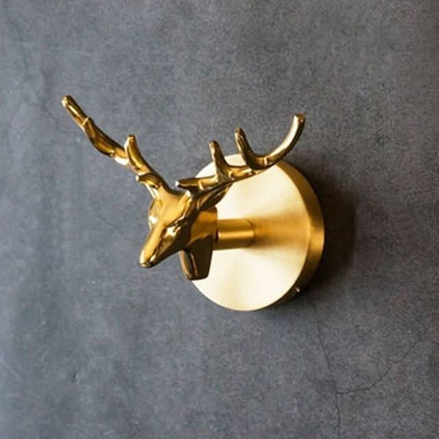 Direl - Brass Animal Head Wall Coat Hooks