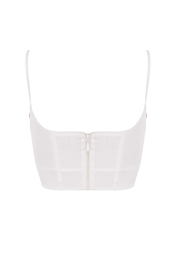 Helisanne - White Cropped Top
