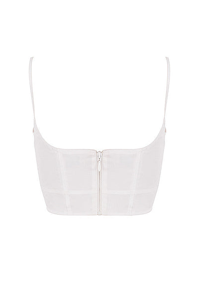 Helisanne - White Cropped Top