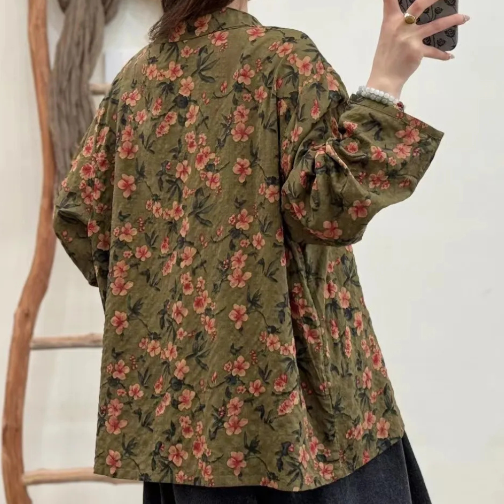 KIANNA - Luxury Floral Shirt for Women
