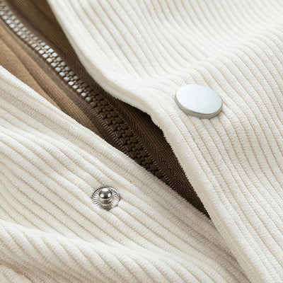 Corduroy herenjack met capuchon - Gevoerd