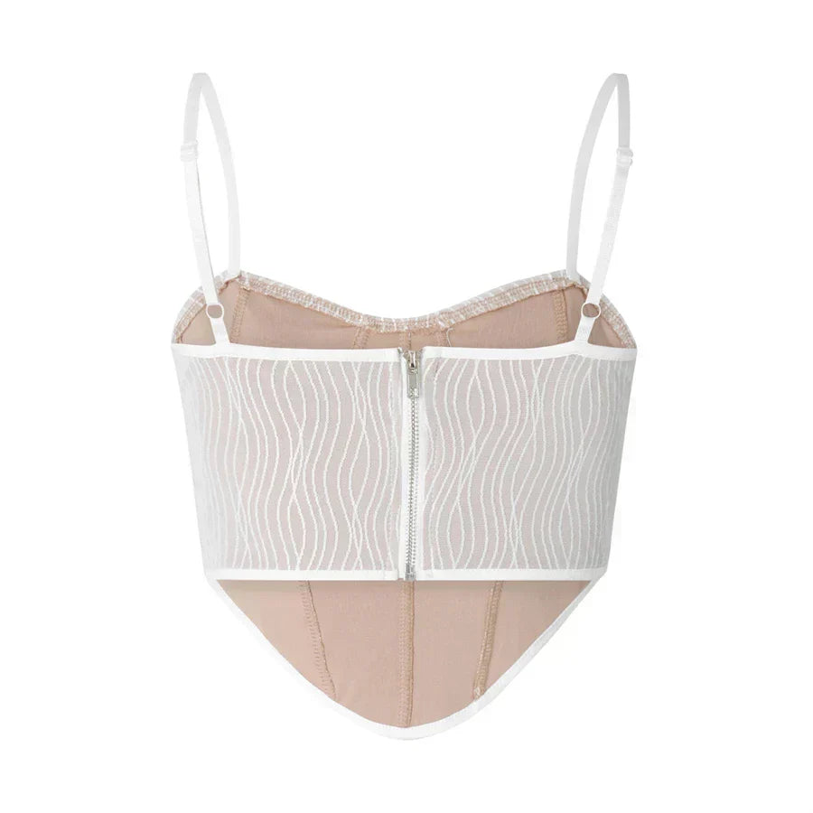 Helivienne - Soft Mesh Cropped Corset