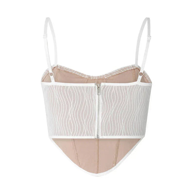 Helivienne - Soft Mesh Cropped Corset