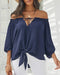 Zelda | Off-Shoulder Blouse met Knoopdetails