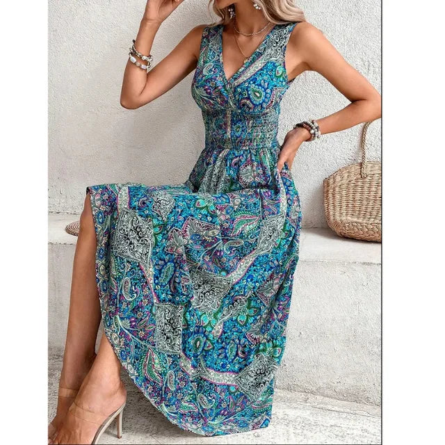 Iyla - casual boho jurk zonder mouwen