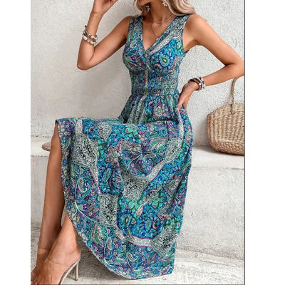 Iyla - casual boho jurk zonder mouwen