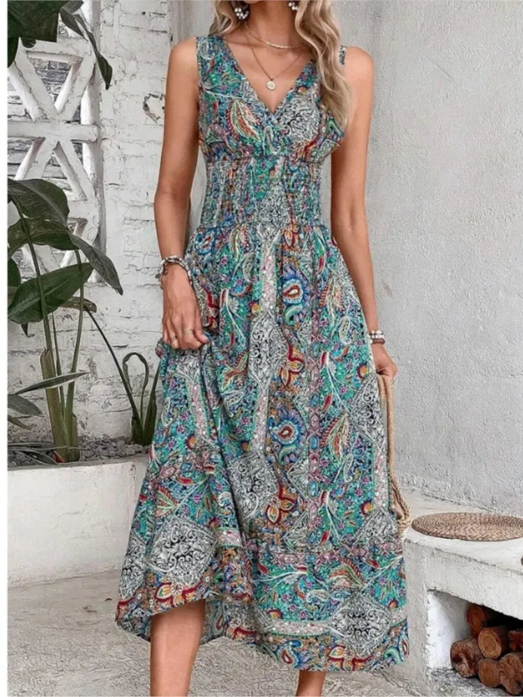 Iyla - casual boho jurk zonder mouwen