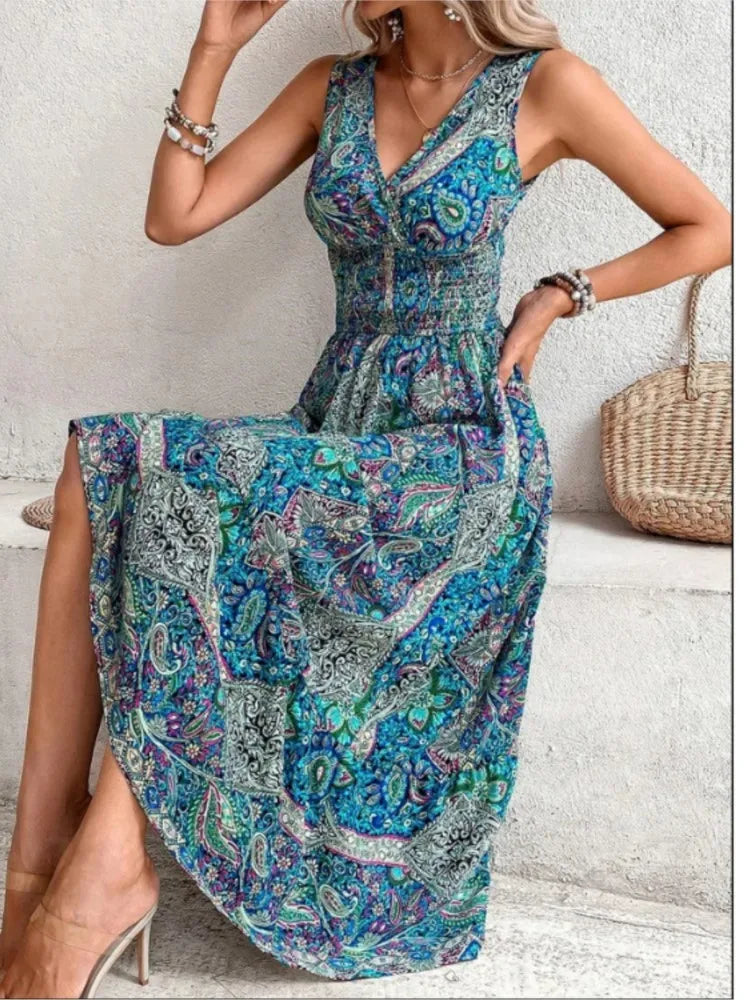 Iyla - casual boho jurk zonder mouwen