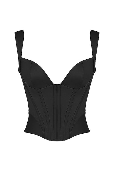 Helisara - Black Satin Corset