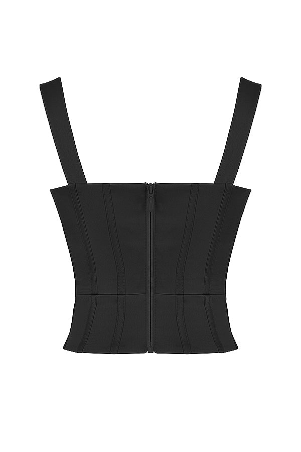 Helisara - Black Satin Corset