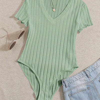 Evelien | Solid color V-neck bodysuit