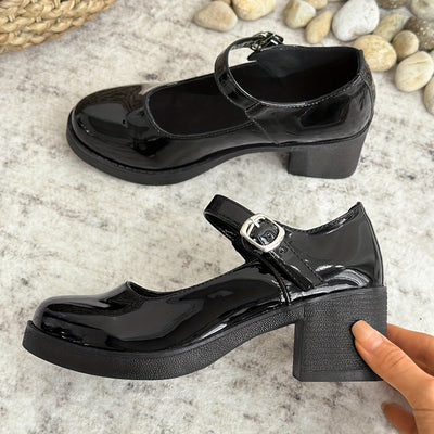 Elise | Elegant Mary Jane pumps with a comfortable block heel