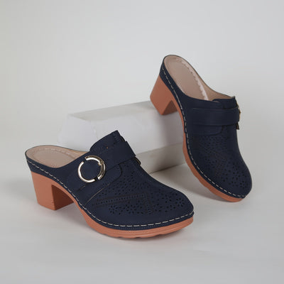 Nina | Comfortabele chunky hakken muil sandalen