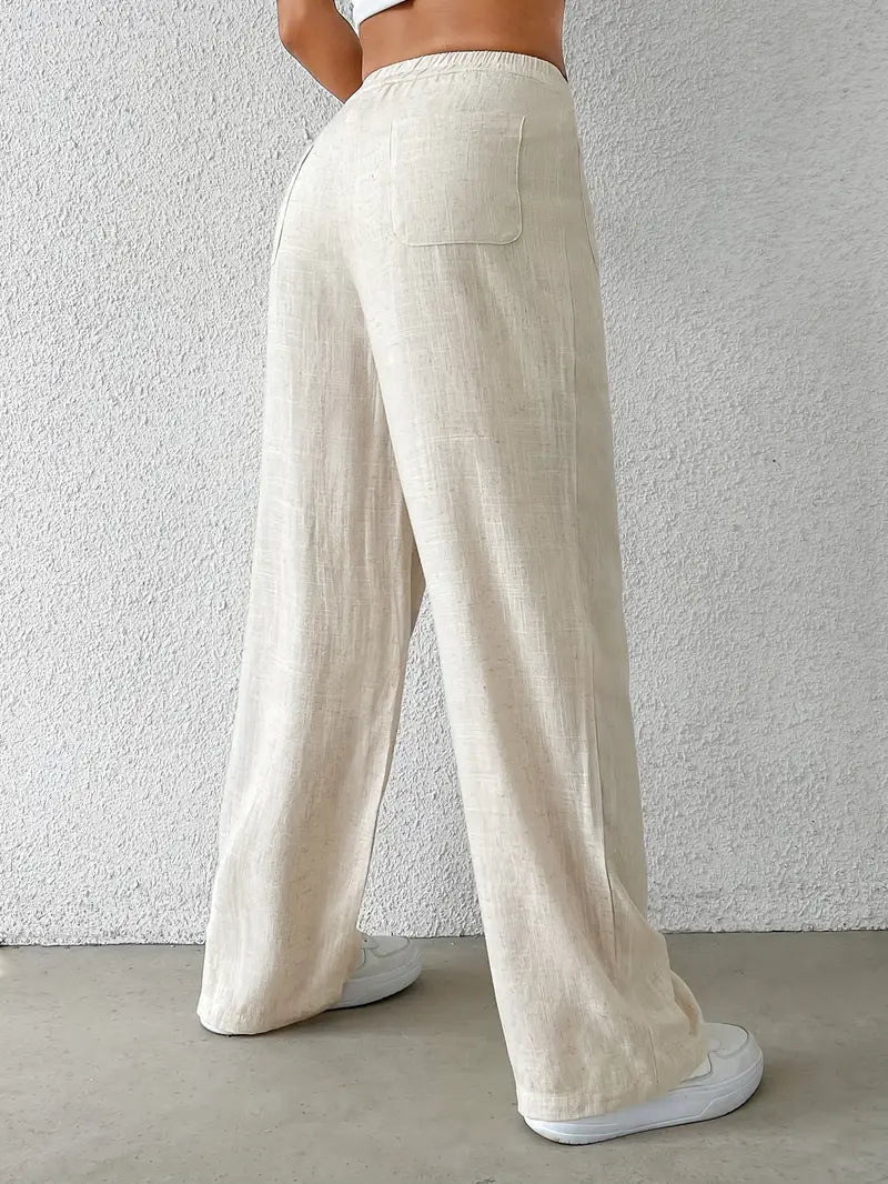 Linen Straight Leg Pants for Women