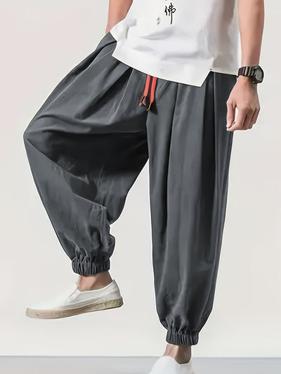 Lucas | Casual wide beach pants with drawstring