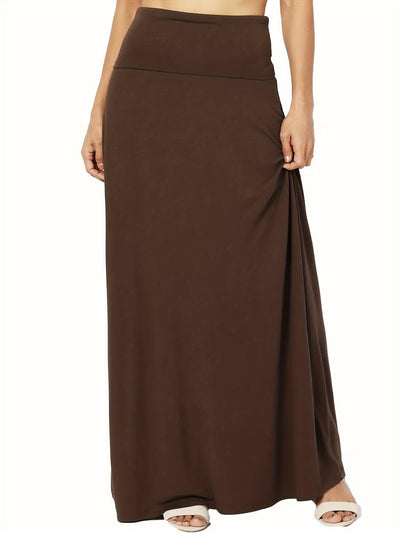 Evelien | Plain maxi skirt with high waist