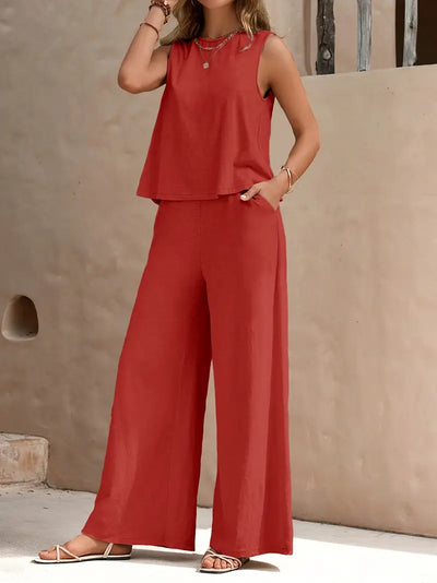 Bohemian Linnen Twee Delige Set voor Vrouwen