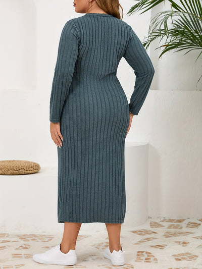 Luna | Plus-size elegante gebreide bodycon-jurk
