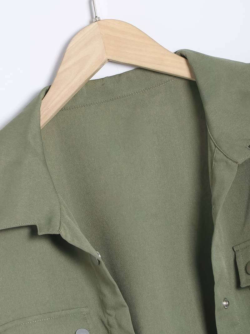 Lisette | Army green loose-fitting blouse